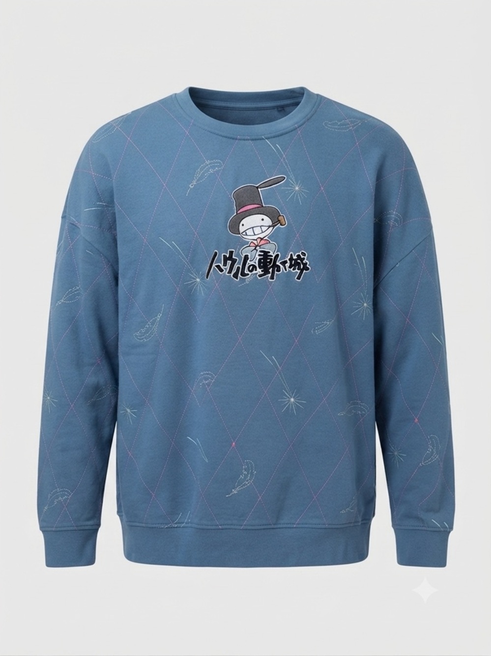 Studio Ghibli Howl's Moving Castle Turnip Head Quilted Crewneck BoxLunch Blue XL